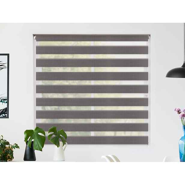 FEXI Roleta Den a noc, Nature Antracit, A 028, 220x65 cm