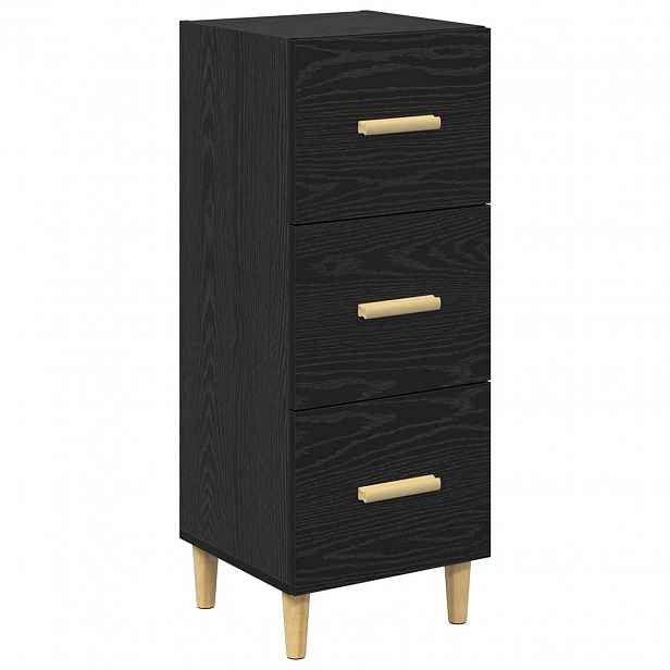 vidaXL Servírovací skříň Černý dub 34.5 x 34 x 90 cm Kompozitní dřevo