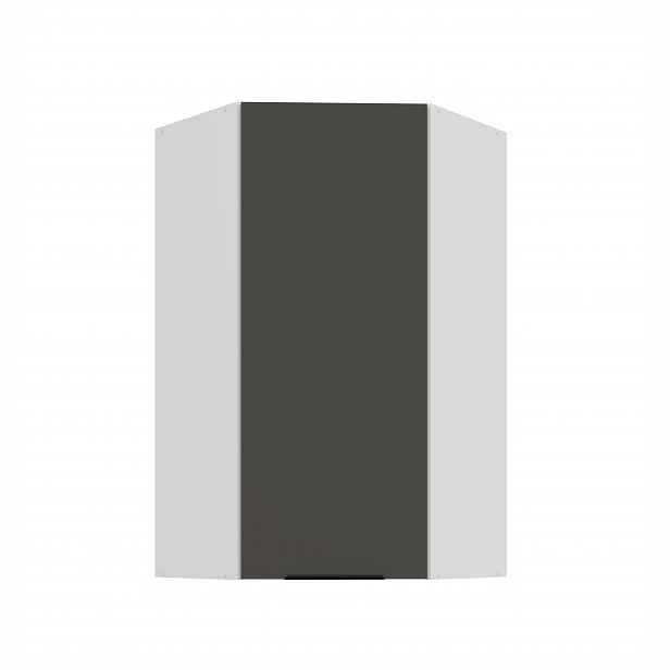 Horní rohová skříňka Aria 60x60 GN-108 1F (45°) Barva korpusu: Bílá, Barva dvířek: GR - Graphite AFM