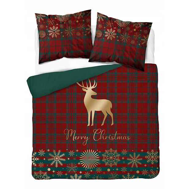 Povlečení 220x200 Sob Vánoční mřížka Merry Christmas