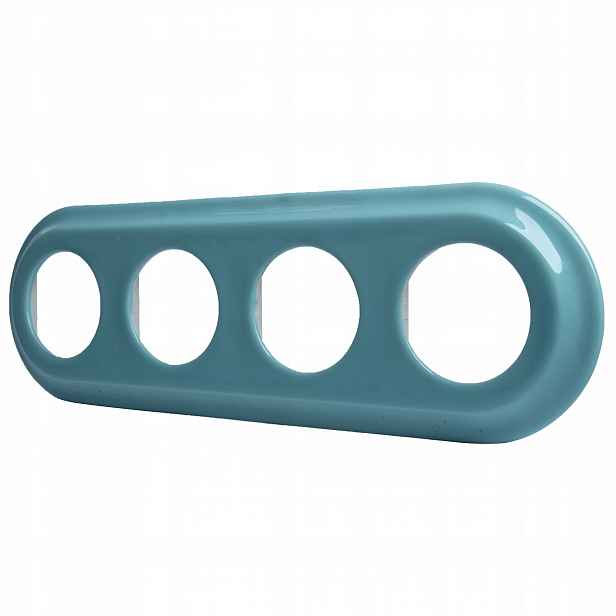Keramický Rámeček Čtyřnásobný Retro Mátový Podomítkový Pastel