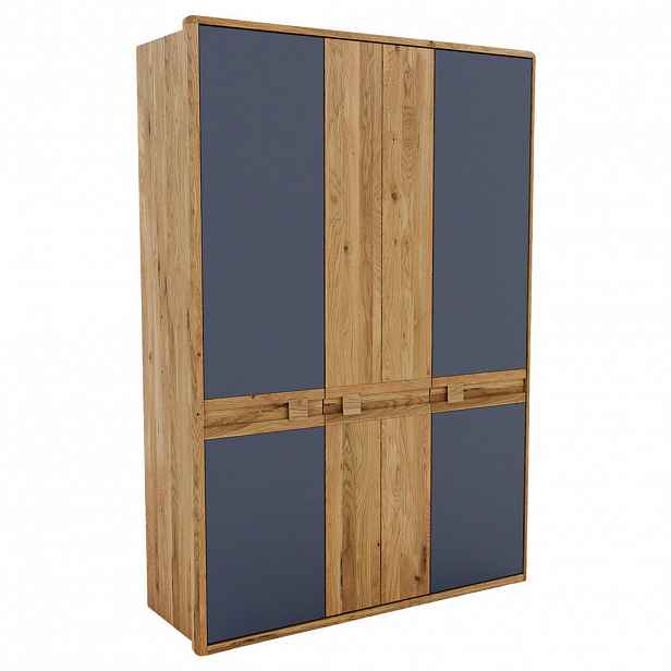 Linea Natura ŠATNÍ SKŘÍŇ, divoký dub, antracitová, dub artisan, divoký dub, 156,4/225/58 cm