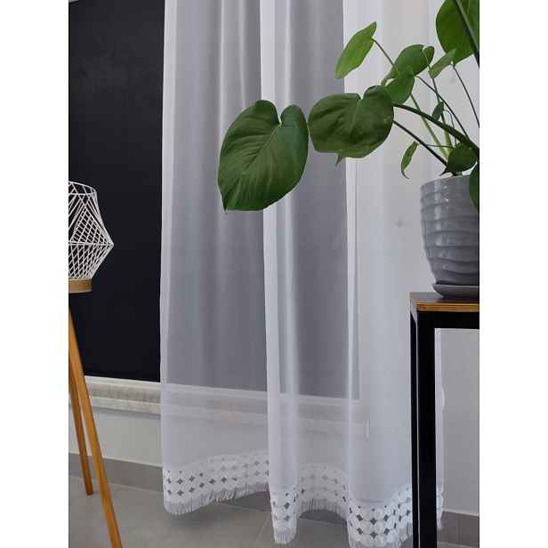 Mg Záclona Voál guipure 6085 bílá 200 x 250 cm Balkon