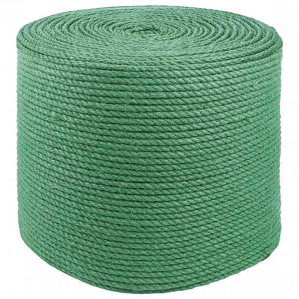 vidaXL Jutové lano 6 mm Zelená 100% jute Tossa