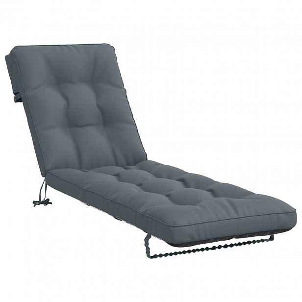 vidaXL Polštář na lehátko VIANEN 100% polyester Modrá 200 x 55 x 8 cm