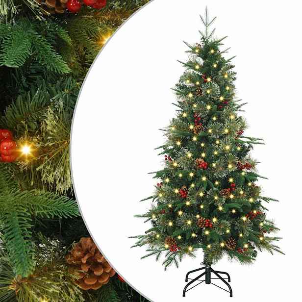 vidaXL Umělý Skládací Vánoční Strom s stojanem Zelená 150 cm PE a PVC