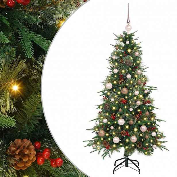 vidaXL Umělý Skládací Vánoční Strom s stojanem Zelená 150 cm PE a PVC