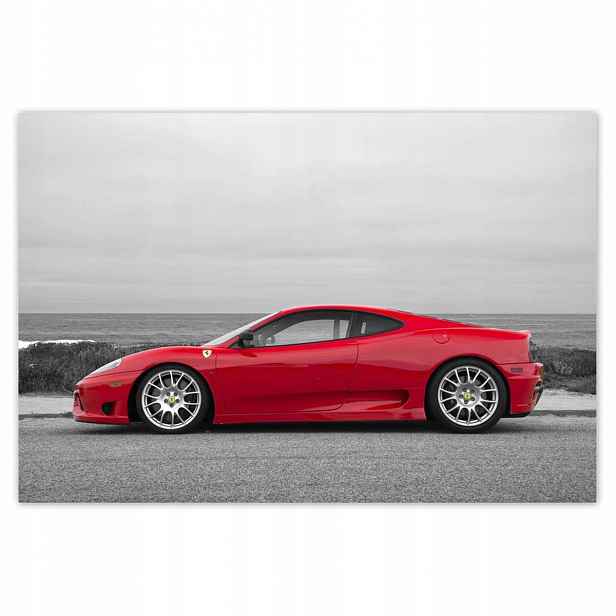 Plakáty 185x125 Červené ferrari na pláži