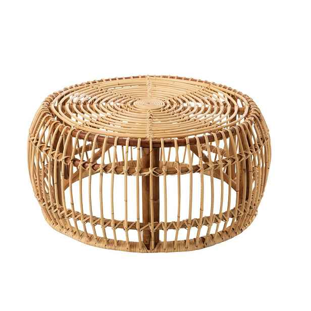 Přírodní ratanový konferenční stolek Ana Rattan Natural - Ø 85*39 cm J-Line by Jolipa