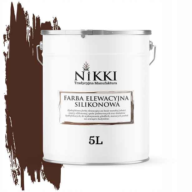 Barva Silikonová Fasádní Barva 5L Mahagonově Hnědá Ral 8016