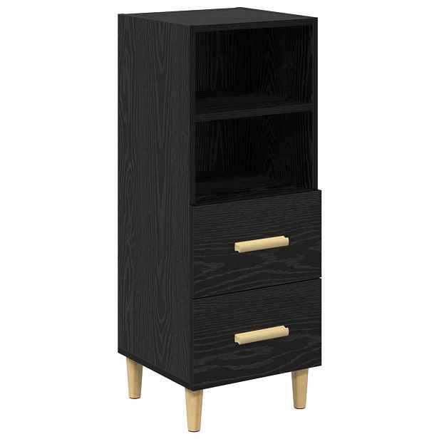 vidaXL Servírovací skříň Černý dub 34 x 34.5 x 90 cm Kompozitní dřevo