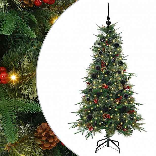 vidaXL Umělý Skládací Vánoční Strom s stojanem Zelená 150 cm PE a PVC