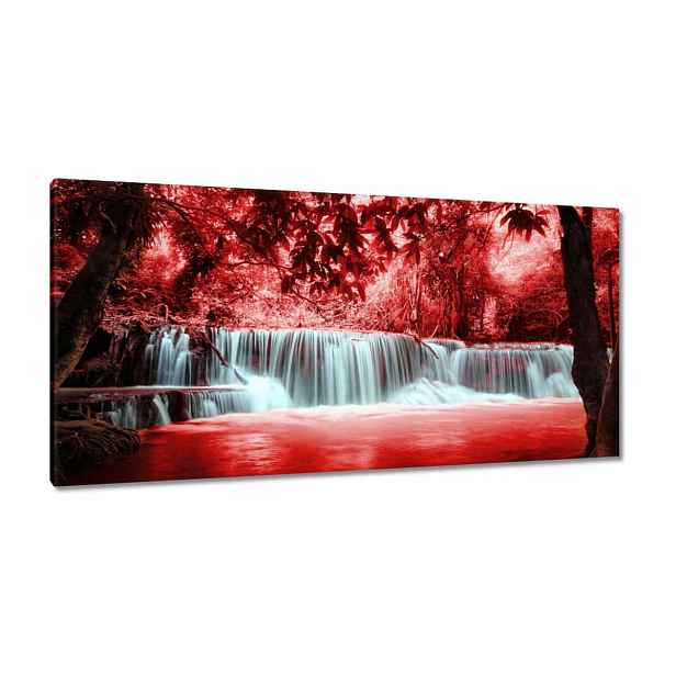 Obrazy 115x55 Červený vodopád Kaskáda