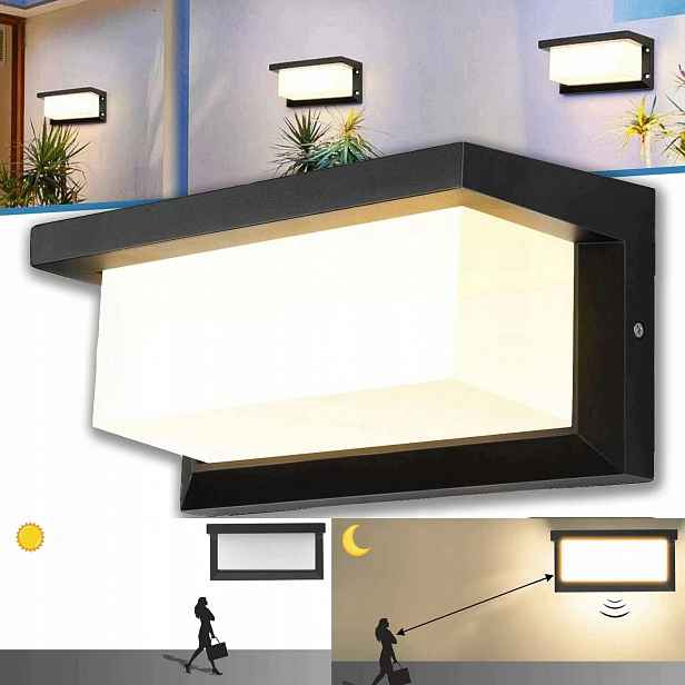 Venkovní nástěnné svítidlo Led zahradní lampa Senzor Pohybu fasádní nástěnná 18W
