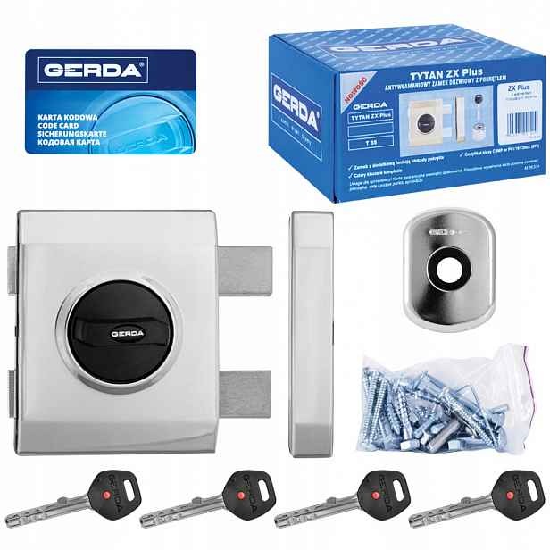 Vrchní zámek Tytan Zx Plus chrom Levý Gerda