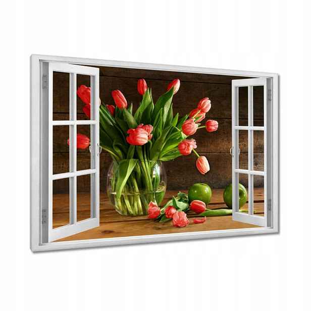 Obrazy 90x60 Červené tulipány
