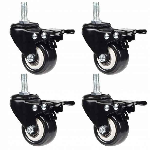 4 transportní kolečka 50 mm s brzdou – Amigob 45 kg