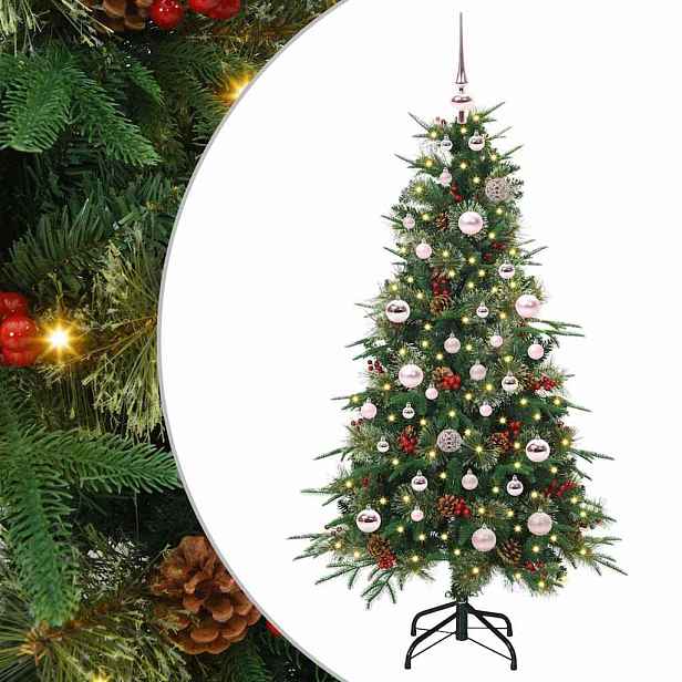 vidaXL Umělý Skládací Vánoční Strom s stojanem Zelená 150 cm PE a PVC