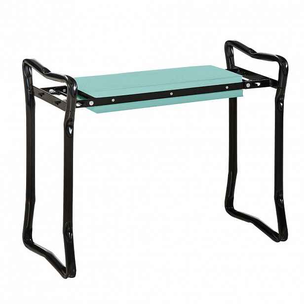 Outsunny LAVIČKA NA KOLENA pro zahradní práce do 150 kg EVA pěna ocel tmavě zelená 58 x 28 x 49 cm