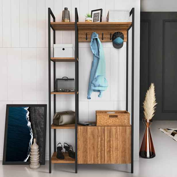 Předsíňová stěna Doga - Walnut, Black
