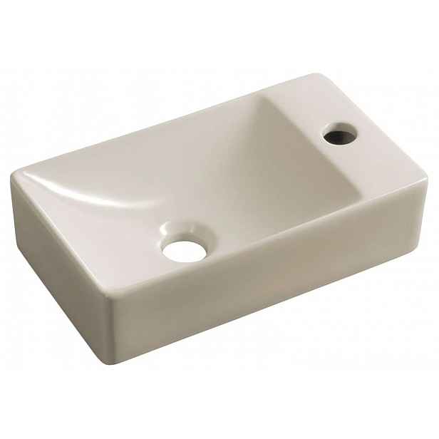 Sapho Small - Umývátko Margitha 38x22 cm, bez přepadu, otvor pro baterii, ivory MGT38221