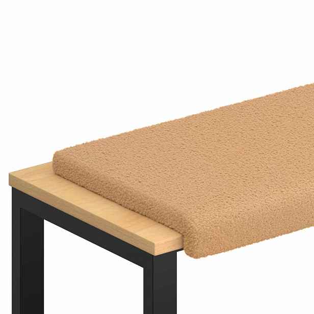 vidaXL Polštář na lavici Sherpa látka Béžová Hloubka 35 cm