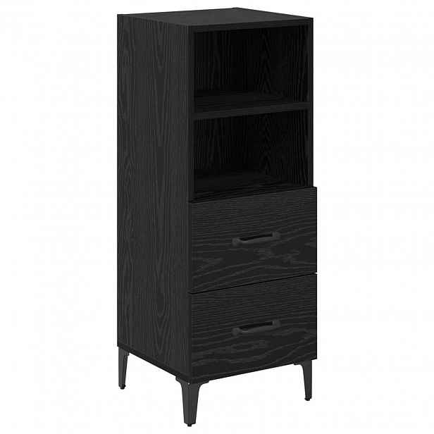 vidaXL Servírovací skříň Černý dub 34 x 34.5 x 90 cm Kompozitní dřevo