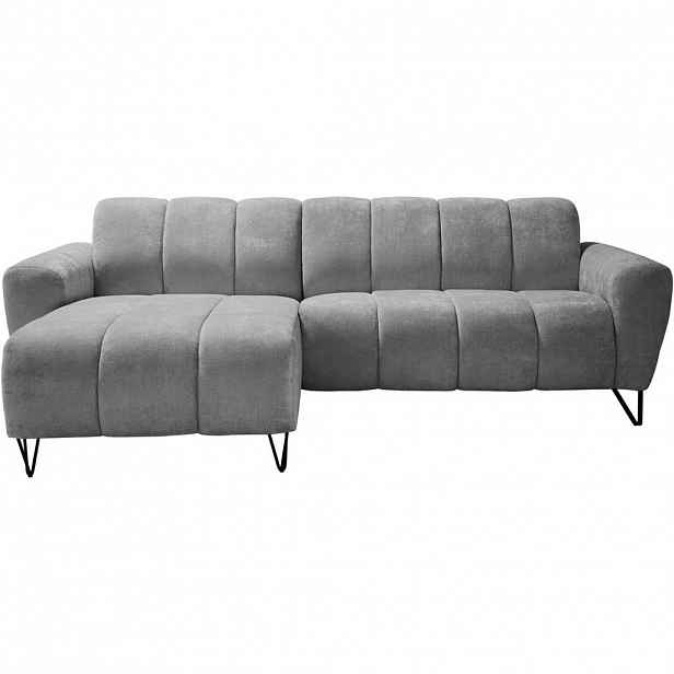 Beautysofa ROHOVÁ pohovka Volare Mini bez funkce spaní, šedá, levá, látka Vega