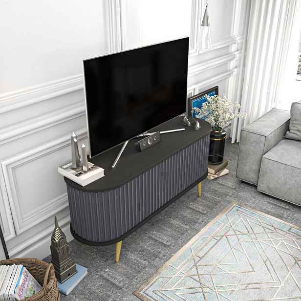 TV stolek Stor - Black, Anthracite