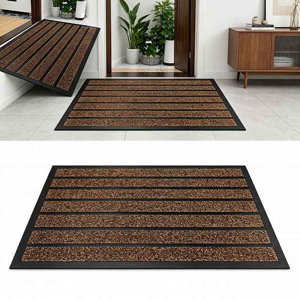 Vnější Stěrač Pod Dveře 60 x 90 Podložka Do Bot Velká Hnědá