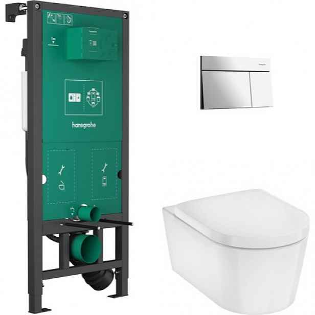 Závěsný WC set do lehkých stěn / předstěnová Hansgrohe 60303000