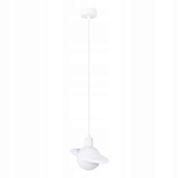 Sollux Dětská závěsná lampa planeta saturn bílá, moderní do pokoje