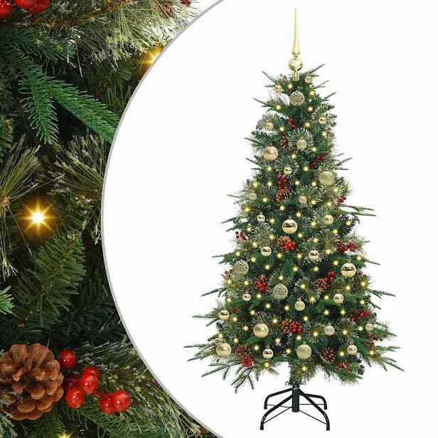 vidaXL Umělý Skládací Vánoční Strom s stojanem Zelená 150 cm PE a PVC