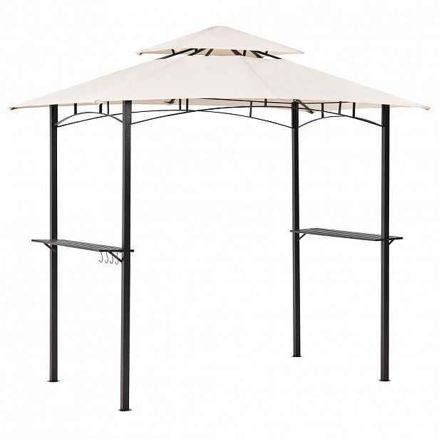 Beliani ZAHRADNÍ PAVILON Ocel béžový 240/148 cm Naro