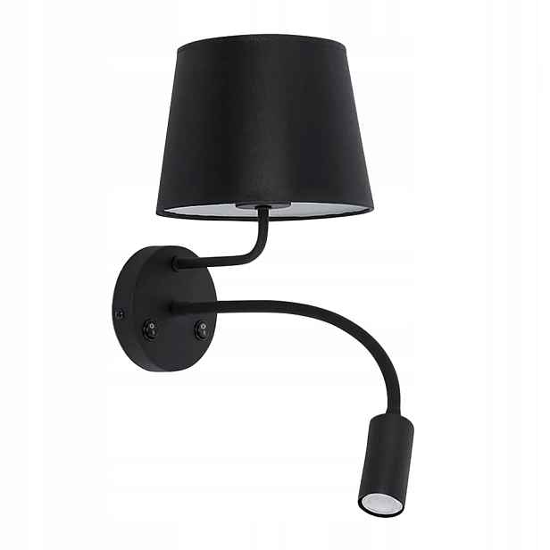 Nástěnná lampa Černá Nástěnná lampa s vypínačem do ložnice E27 Led