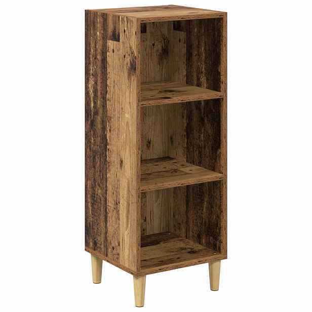 vidaXL Servírovací skříň Staré dřevo 34,5 x 32,5 x 90 cm