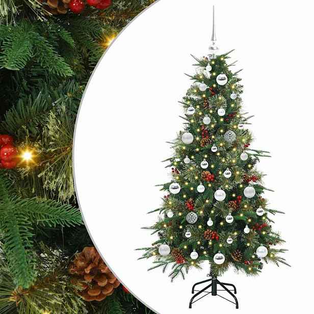 vidaXL Umělý Skládací Vánoční Strom s stojanem Zelená 150 cm PE a PVC
