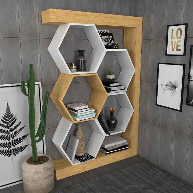Knihovna Artemis - Oak, White