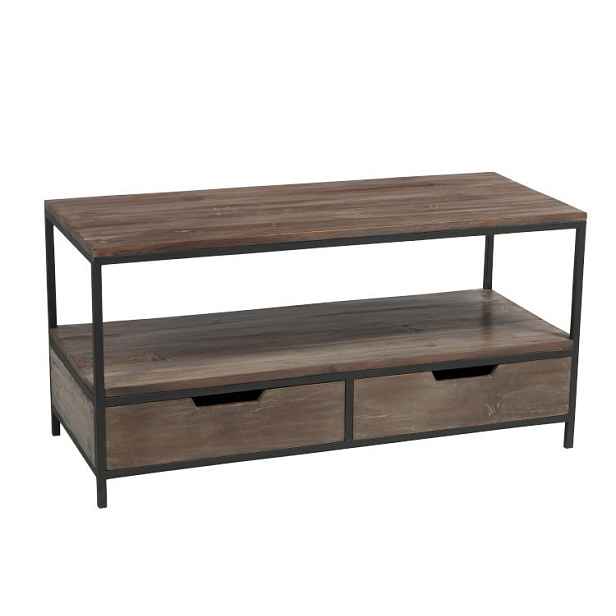 Konferenční / TV stolek s kovovou kontrukcí Industrial - 120*50*60cm J-Line by Jolipa