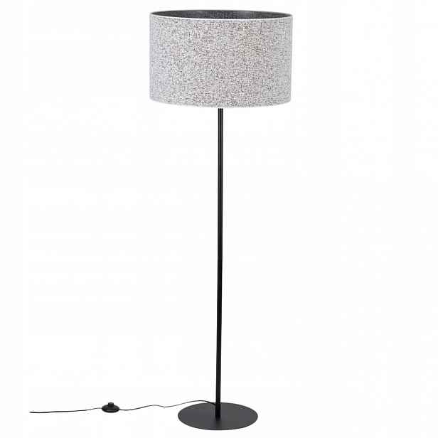 Podlahová Lampa Vellum Černá Melanžová Stínidlo 1XE27 lampička do obývacího pokoje