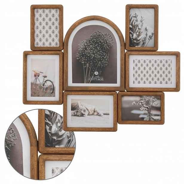 Rámeček Na 7 Fotografií Multirám Dřevěný Boho Scandi Dekorace Na Zeď