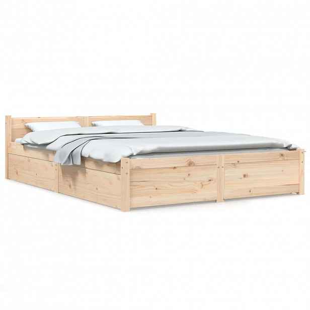 vidaXL Rám postele se zásuvkami 150 x 200 cm King Size