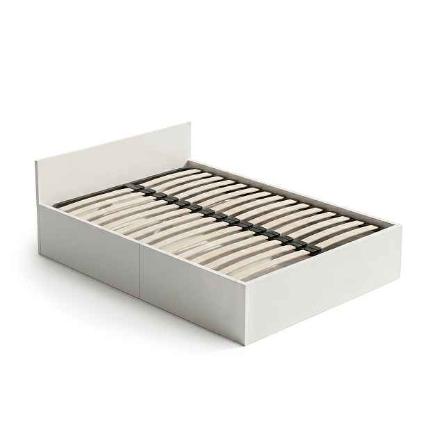 Ak furniture Jednolůžková postel se zvedacím roštem Trento 120x200 bílá