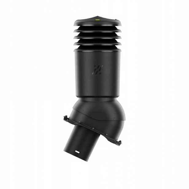 Větrací komín HiVent zateplený, průměr 125 mm Černý