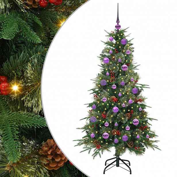 vidaXL Umělý Skládací Vánoční Strom s stojanem Zelená 150 cm PE a PVC