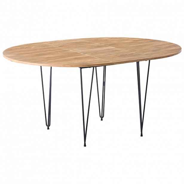 Beliani JÍDELNÍ STŮL vysunovací Hnědý 120-160/120 cm Louise