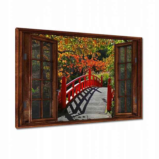 Obrazy 90x60 Červený japonský most