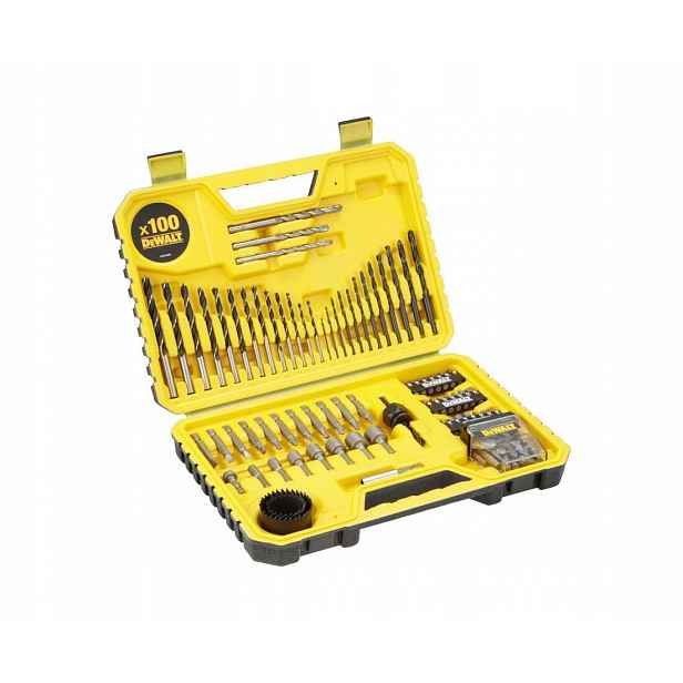sada 100 ks vrtáků, děrovaček, bitů, nástavců 1/4'' DeWALT [DT71563-QZ]
