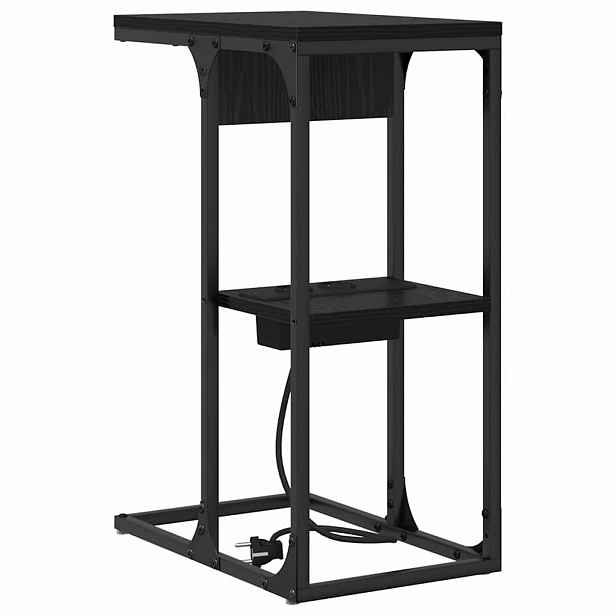 vidaXL Noční skříňka Černý dub 41,5 x 26 x 60,5 cm Kompozitní dřevo