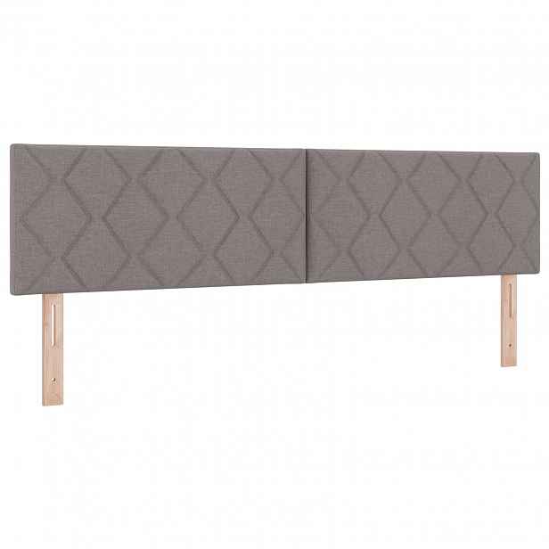 vidaXL LED hlavová deska Taupe textil